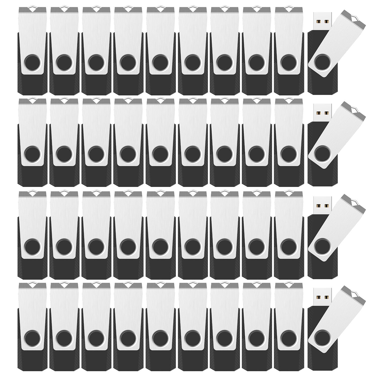 KEXIN Paquete de 50 Unidades Flash USB de 8 GB, USB 2.0, Unidad Flash giratoria con Paquete de 50 Unidades Flash de 8 GB