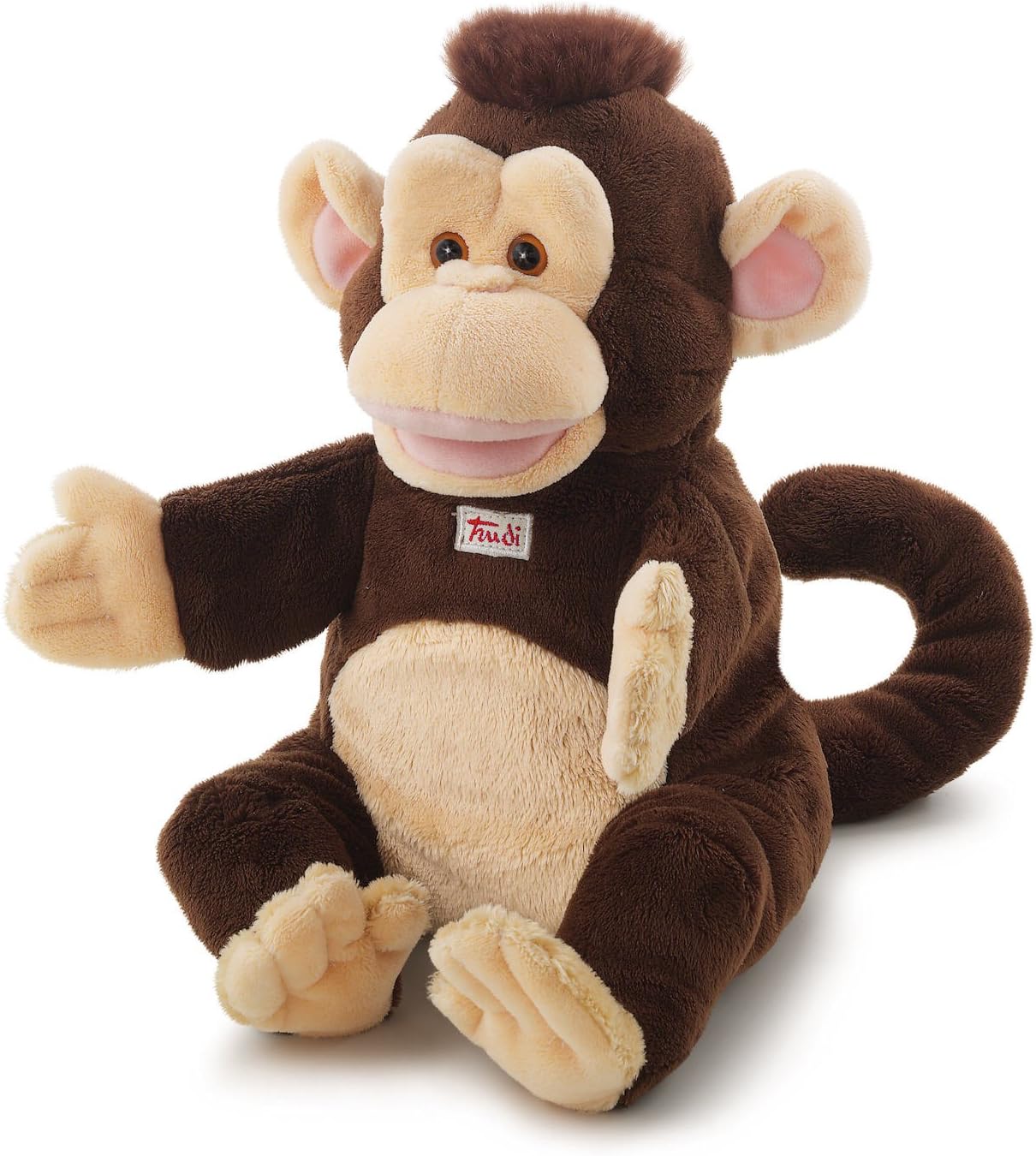 Trudi Monkey Puppet | Plush puppets and marionettes for theatre. Game for children. Tell and create stories. Decorative plush. | 15x21x20cm size S | Puppets | model 29967