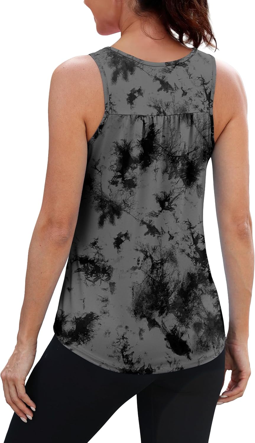 NIASHOT Workout Tank Tops for Women Racerback Loose Fit Yoga Top Sleeveless Gym Shirt Running Athletic Tanks Pack