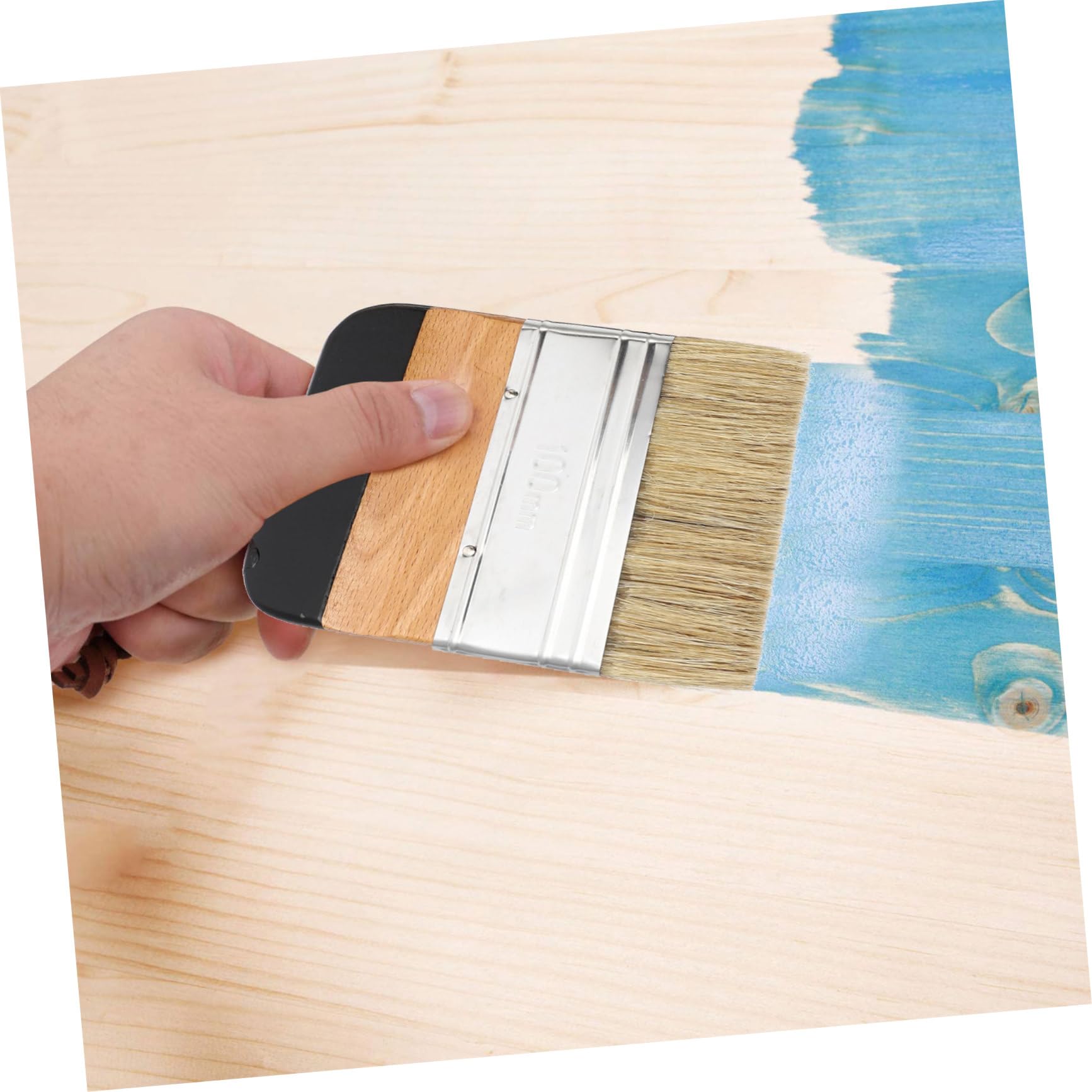 Pinceles de Acrílica con Mango de Madera Brochas y Flexibles para Acabados Proyectos Domésticos