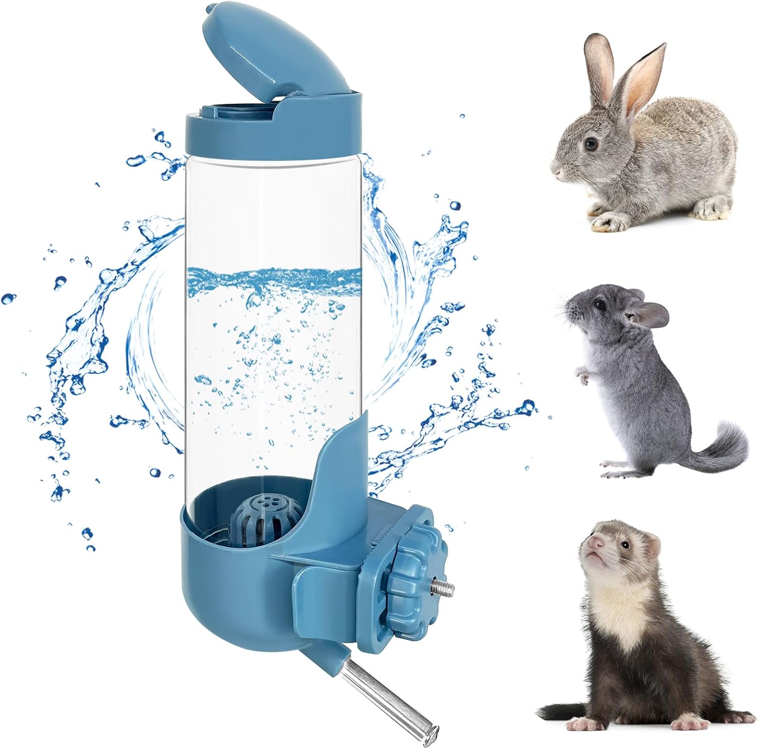 Vannon Filtered Water Bottles for Crate Clear Small Animal