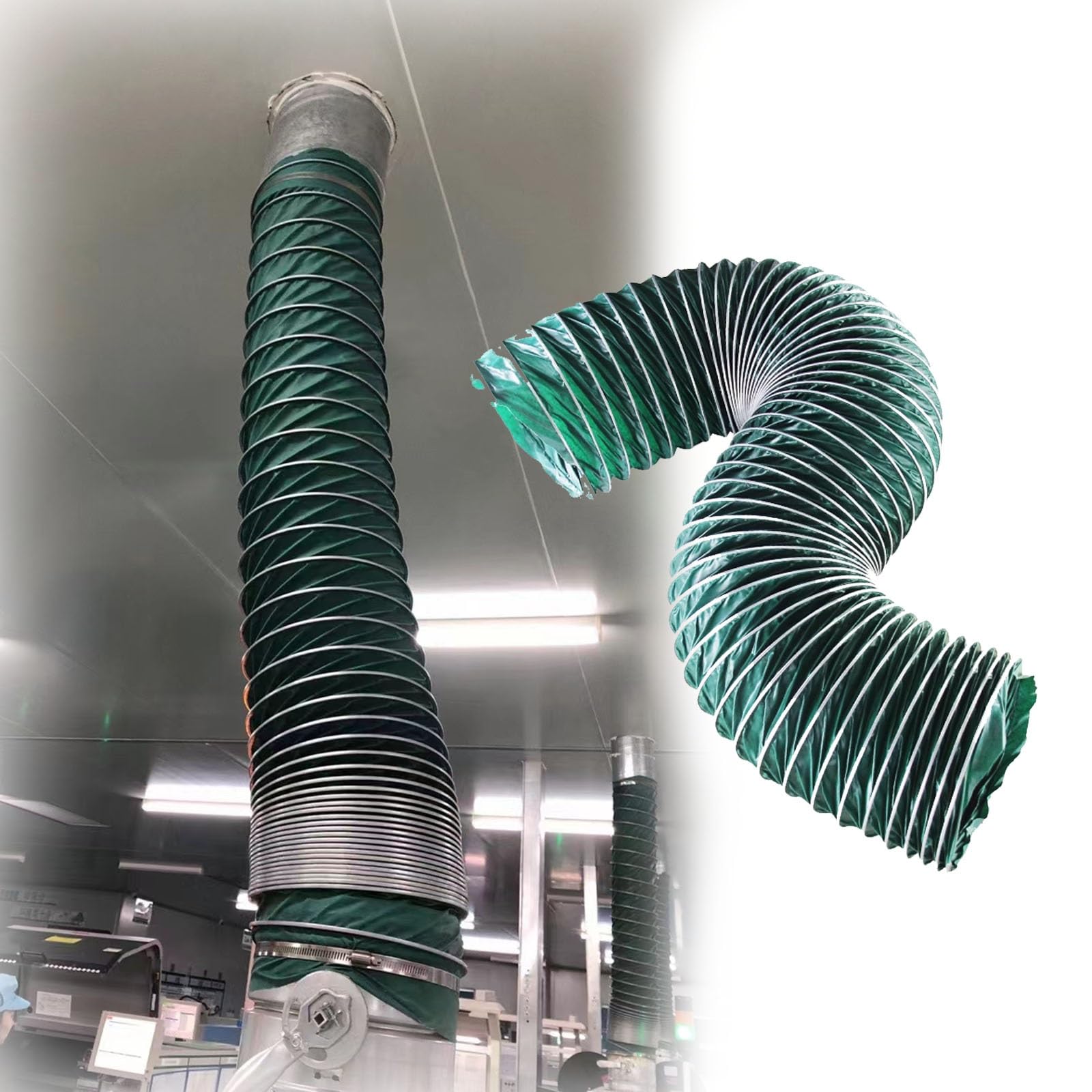 Manguera Flexible de ventilación para secadoras en Espacios reducidos: 8 m (25 pies) de Longitud, 500 mm (19 3/4"), Ideal para Sistemas de calefacción, refrigeración y ventilación, compatibl