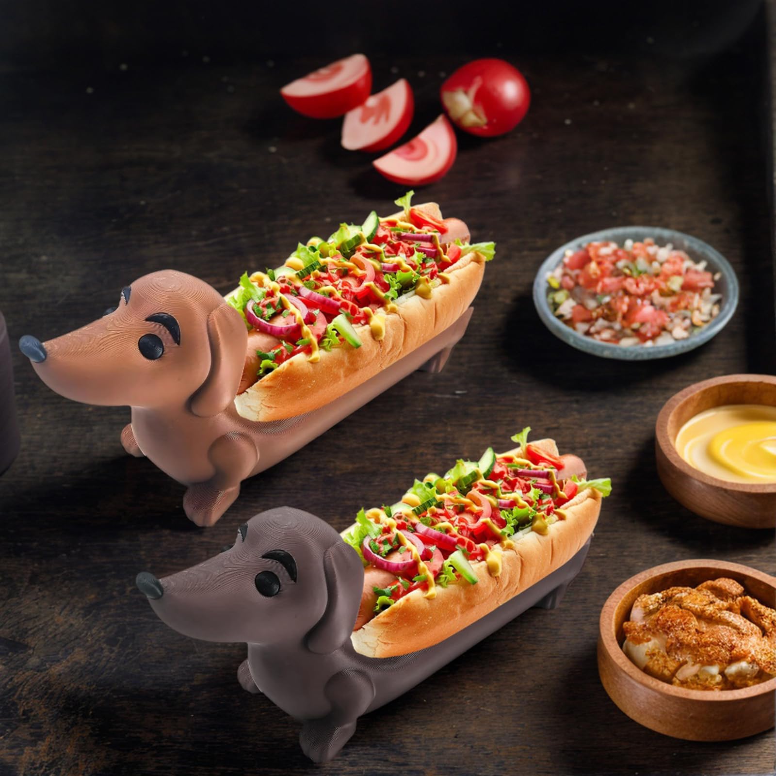 Amazon.com | GEDEUBAN 2 PCS Dachshund Hot Dog Holder for Candy