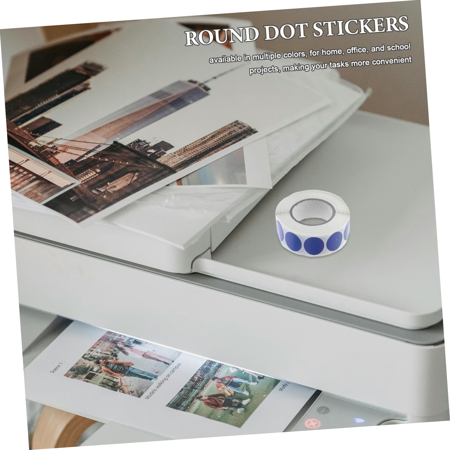 15 Gommettes Autocollantes Rondes en Papier pour Marquage Couleur Forte Adhérence, 15 Pièces Classiques pour Projets Scolaires et DIY Couleur Aléatoire