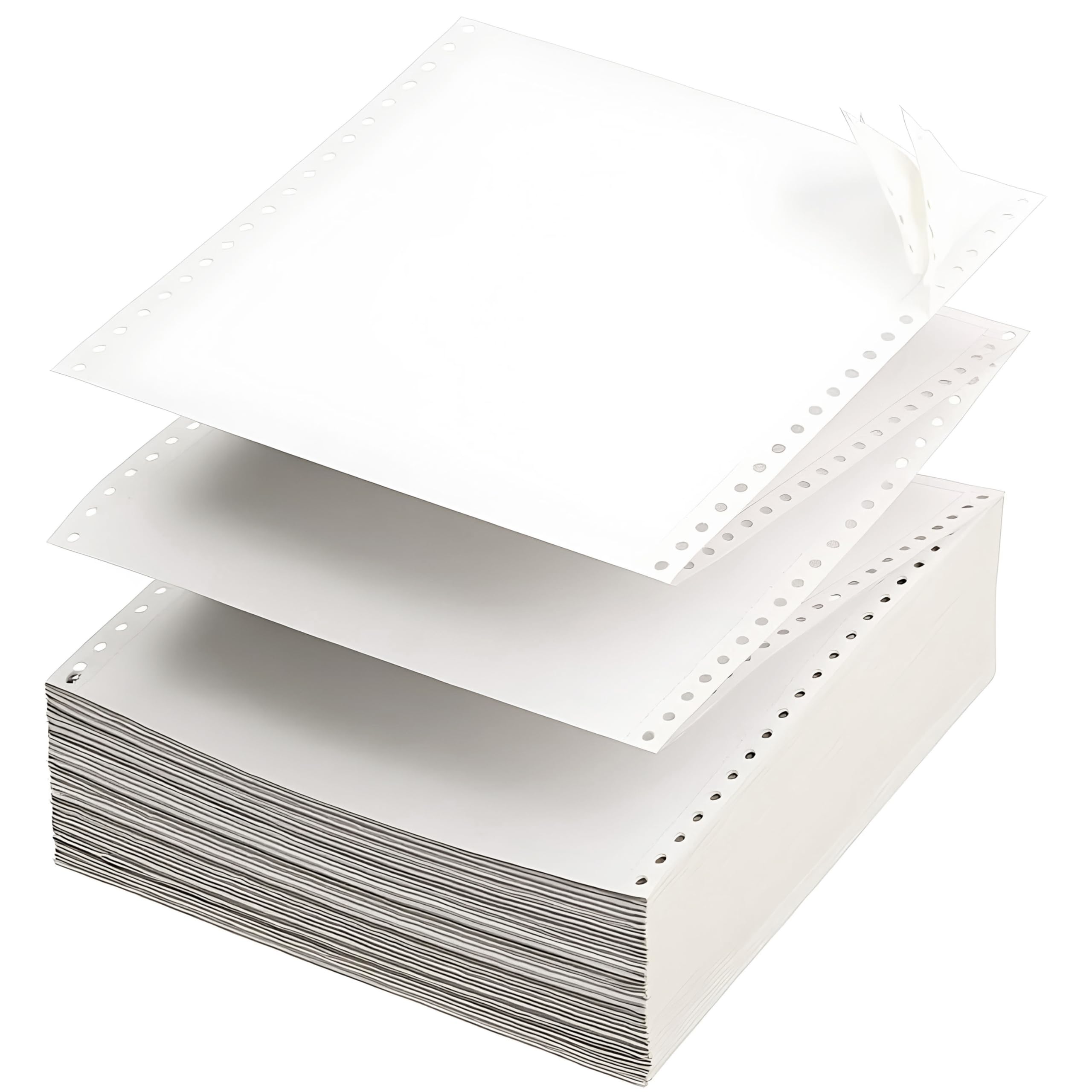 KDM 8871600, 4 Part Color Carbonless Dot Matrix Computer Paper 9-1/2'' X 5-1/2'' Wht/Can/Pnk/Gld, 1600/Carton
