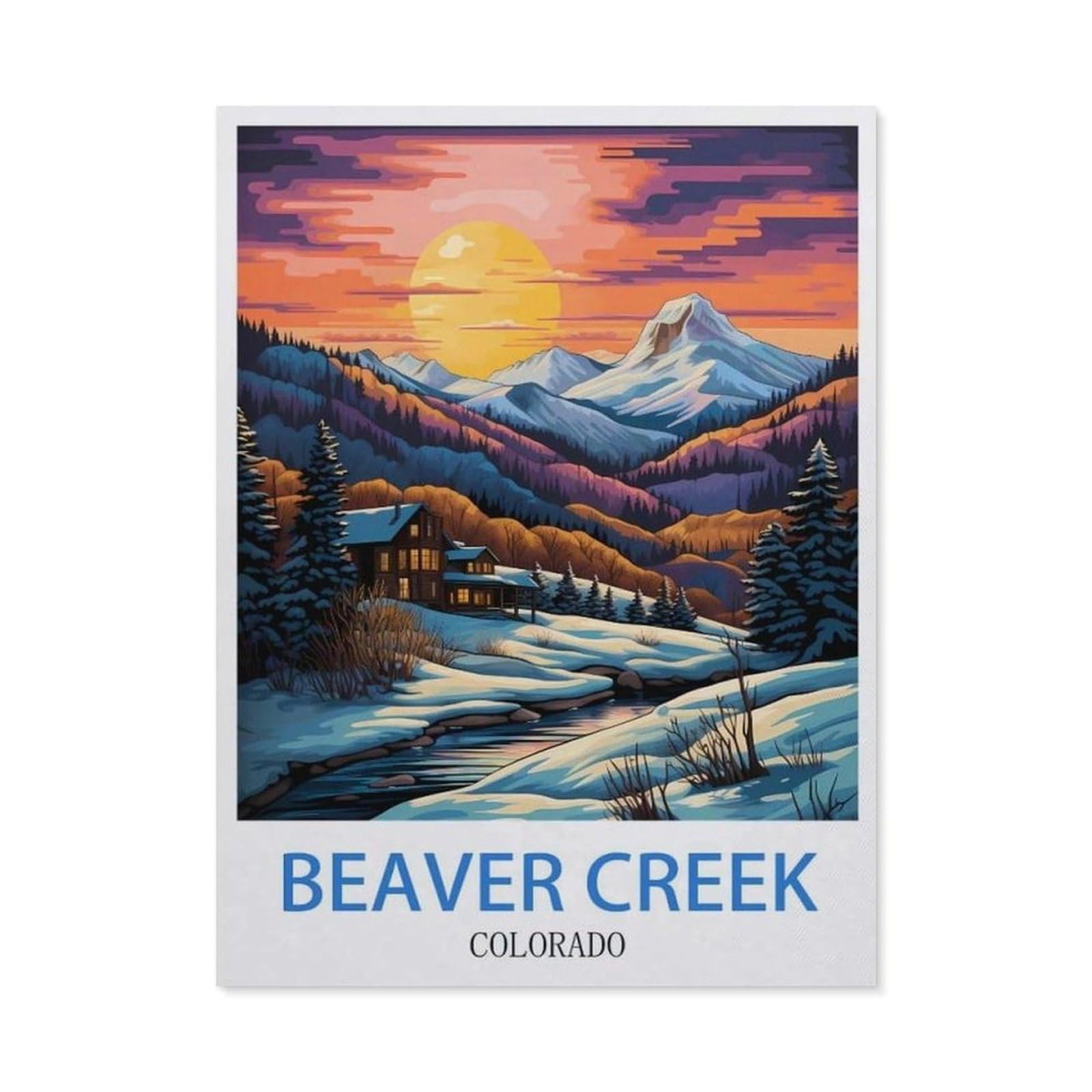 BEAYODKP Full Diamond 5D DIY Diamond Painting，Beaver Creek Colorado
