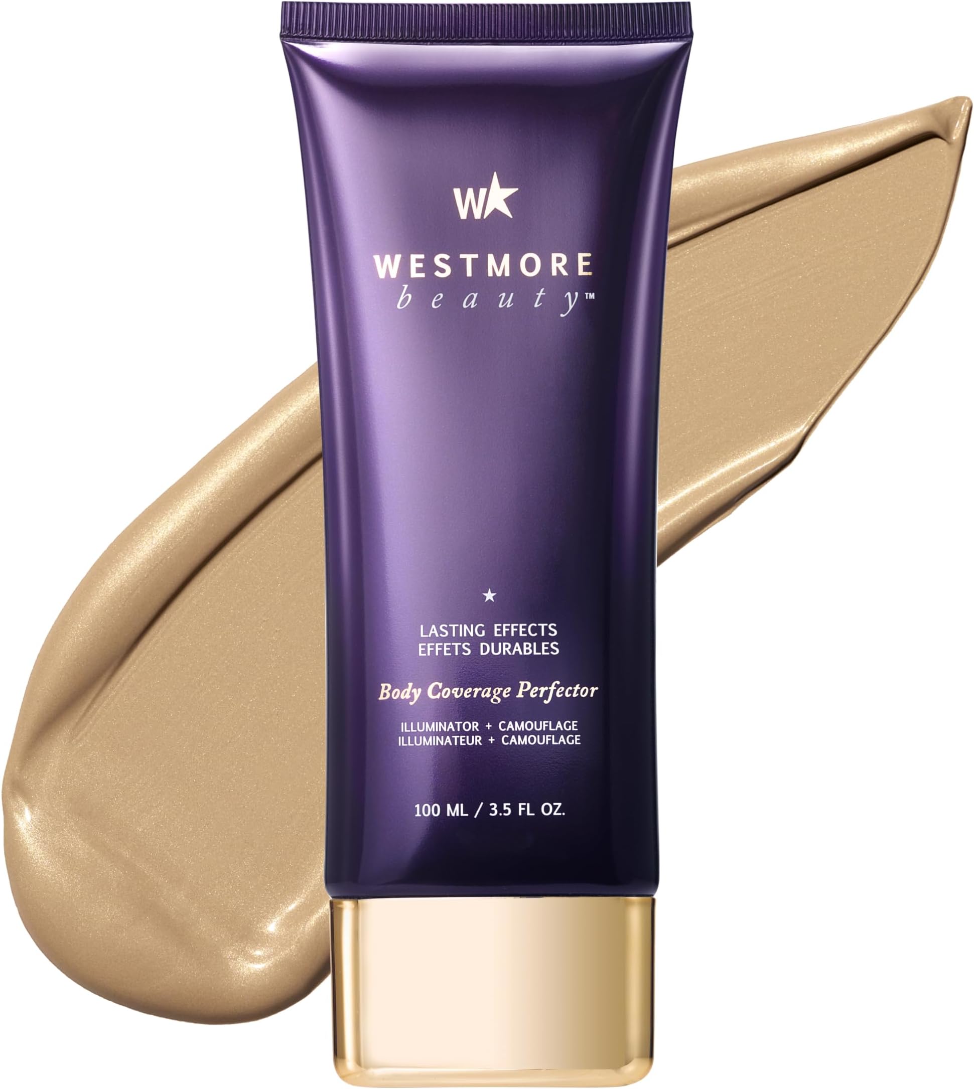 Westmore Beauty Body Coverage Perfector 3.5 Oz (Warm Radiance) - Leg Makeup, Body Makeup, Tattoo Cover Up Makeup Waterproof And Sweat Proof