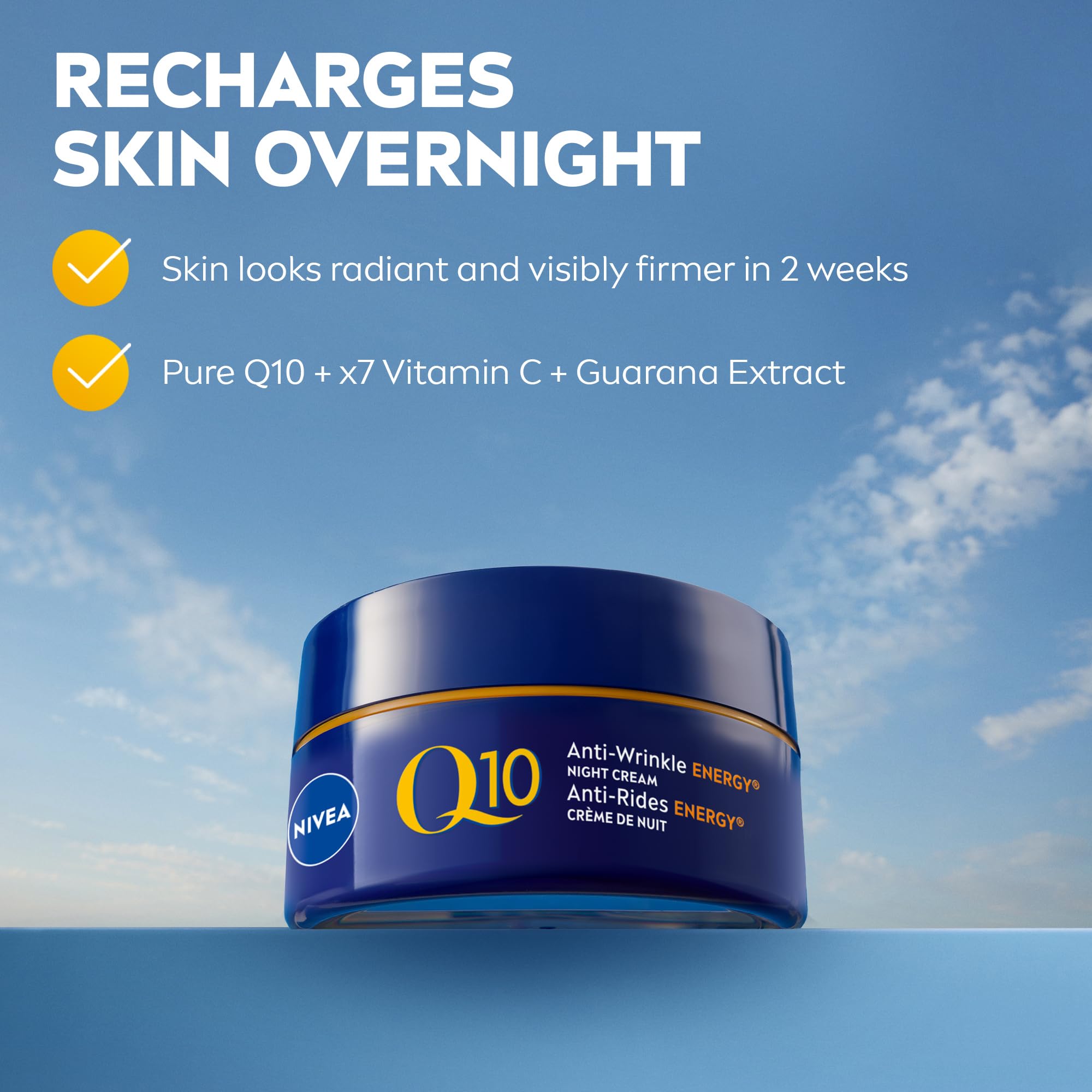 Eonjin　ニベア Q10 アンチリンクル ナイトクリーム デイクリーム Amazon.com: NIVEA Q10 Energy Anti-Wrinkle Night Face Cream 50 ml