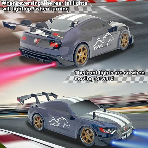 iBlivers Full Scale RC Drift Car, 1:14 Remote Control Drift Cars with Proportional Throttle and Steering 4WD GT Drift RC Car Hobby Grade Drifting Vehicles Toy for Adults Boys Kids