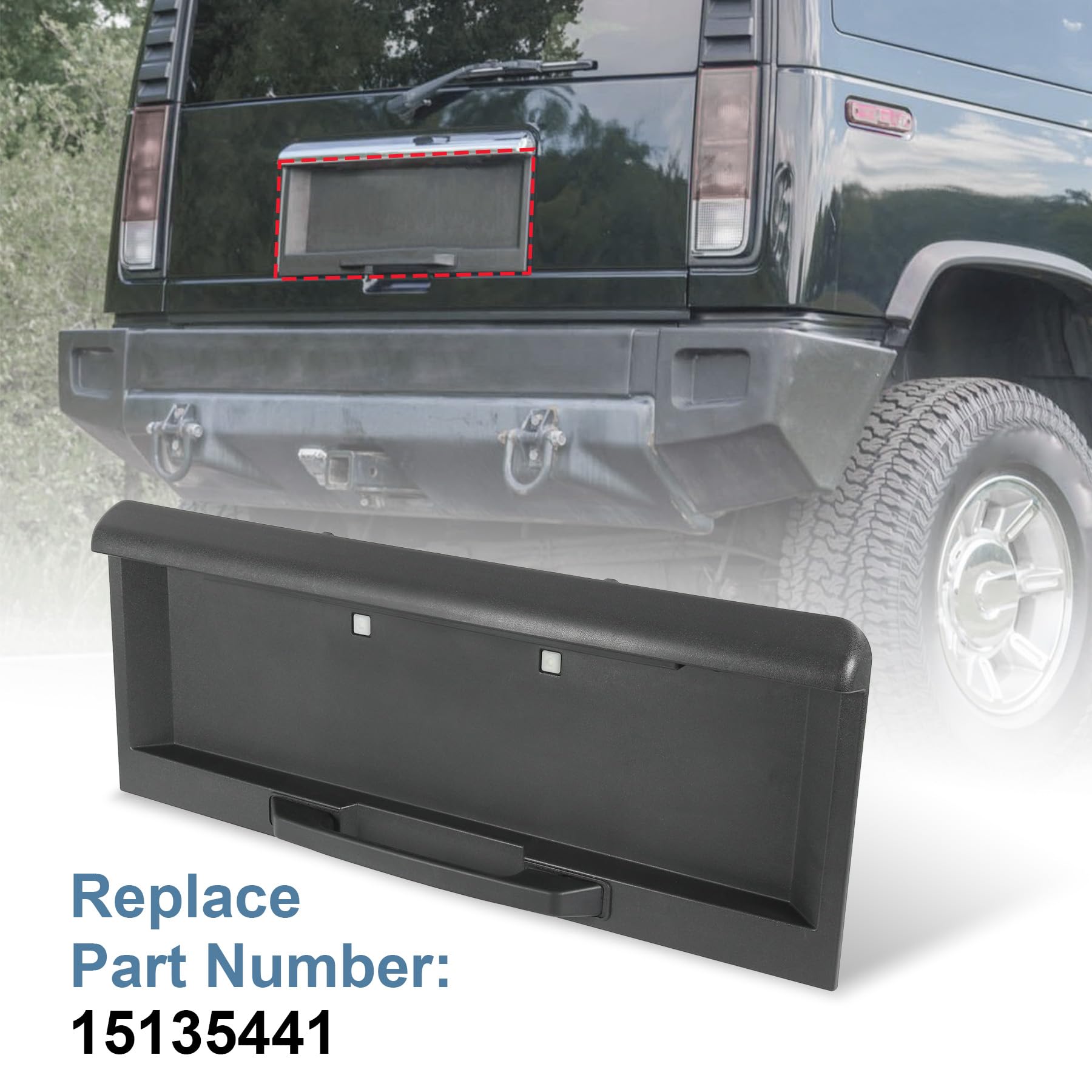 Amazon.com: Rear Tailgate License Plate Pocket Panel Compatible