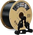 OVERTURE PETG Filament 1.75mm, Bobine de 2kg(4,4lbs), Précision dimensionnelle +/- 0,02 mm (Noir 2kg*1)