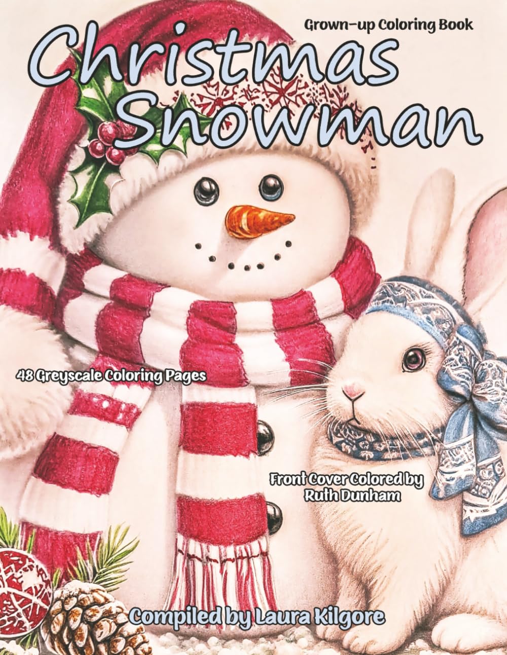 Christmas Snowman: 48-Page Coloring Book Greyscale for Grown-ups. The theme for this book is all about Snowman at Christmas time. These are cute and fun images for everyone to enjoy.