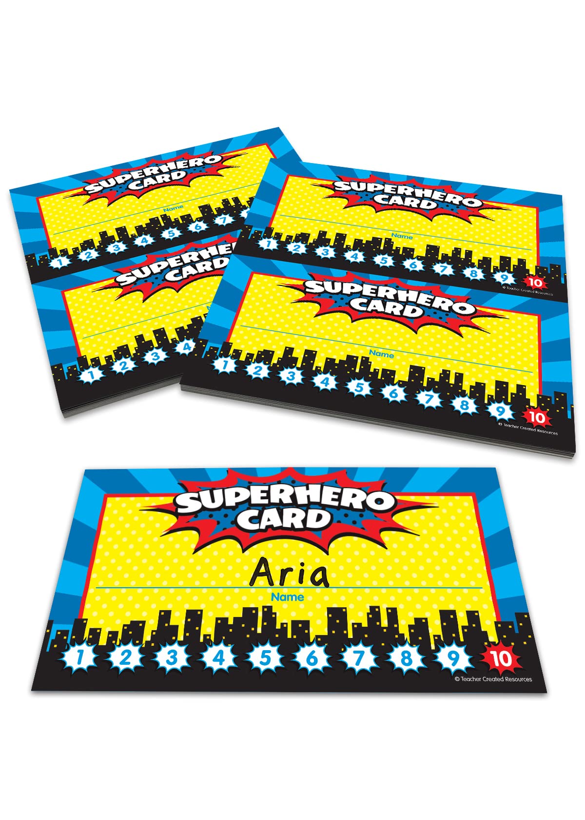 Amazon.com : Teacher Created Resources Superhero Punch Cards (TCR5607) :  Office Products