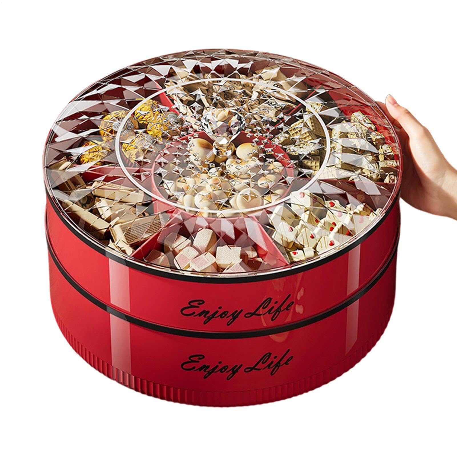 Bandeja de servir con divisiones Bandeja de 7 Compartimentos | Bandeja de snacks con asa Para almacenar alimentos, frutos secos, , picnic, bodas, recepciones y