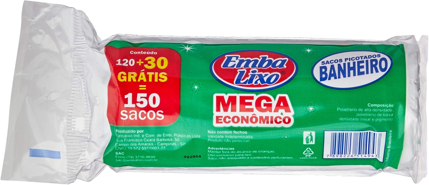 Embalixo Saco Lixo Mega Econômico Pia Banheiro