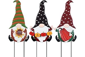YEAHOME Fall Decorations for Home Outdoor (3 Gnomes)