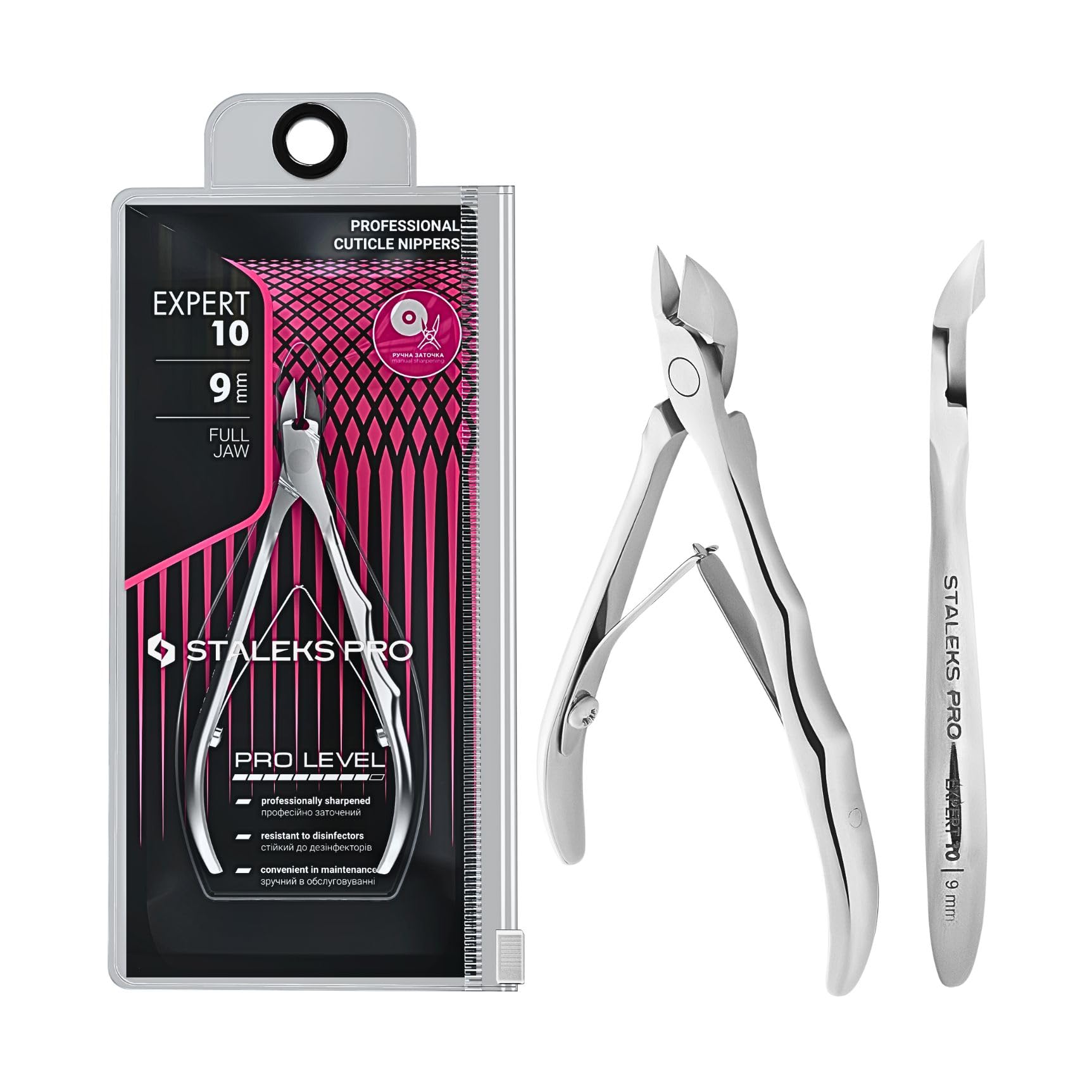STALEKS PRO by Natury Nails® Expert 10-9 Professional Cuticle Nippers 9 mm Stainless Steel