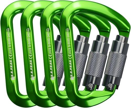 Miniatura 9 de SEPEAK UIAA - Mosquetón de escalada de 30 kN, mosquetones profesionales resistentes para escalada, montañismo, rappel, camping, senderismo,
