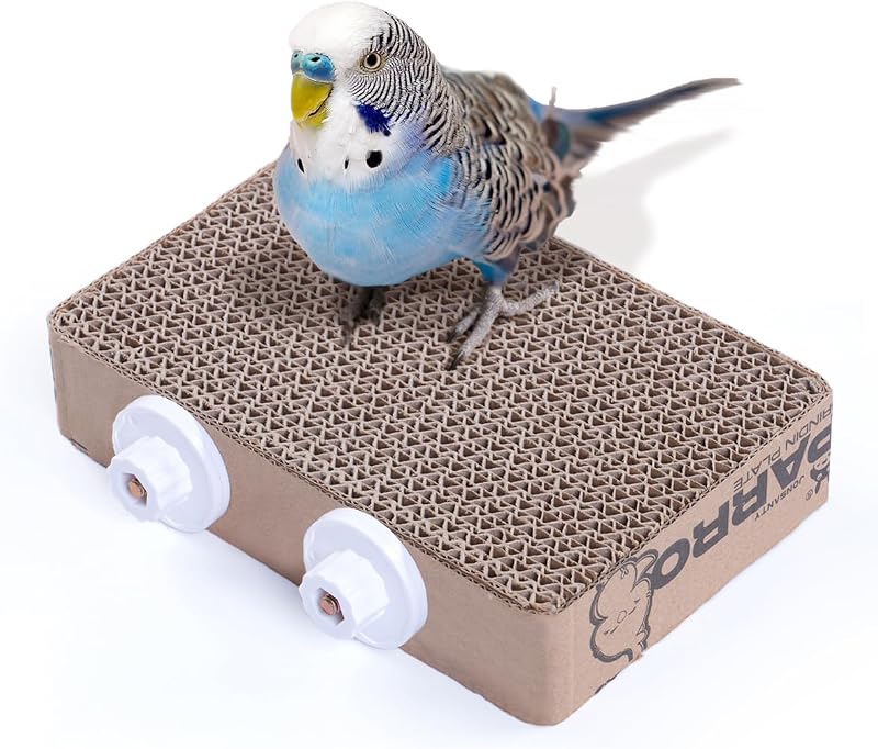 Juguetes de papel para pájaros de 7,3 pulgadas, plataforma para pájaros, juguete para loros, ayuda a los pájaros a limpiar el pico, liberar el estrés, reducir el aburrimiento, adecuado para periquitos, cacatúas, agapornis y otras aves de tamaño pequeño a mediano