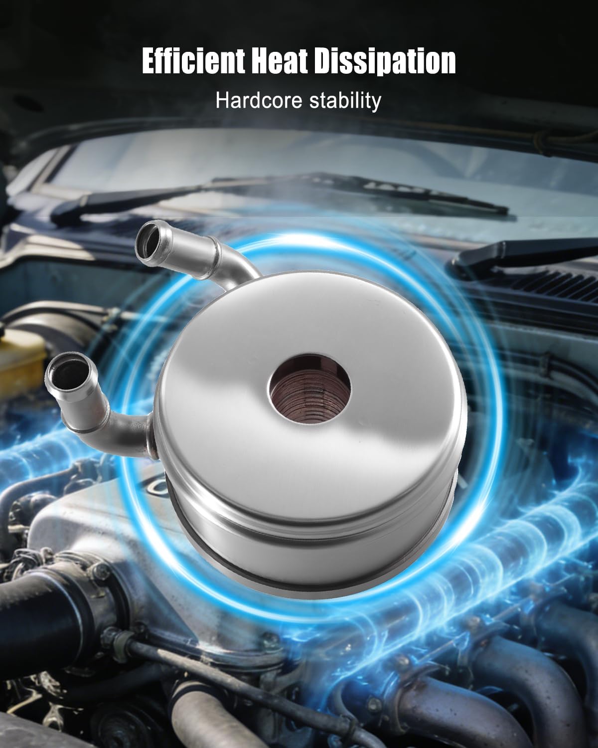 Oil Cooler Assembly Fit for Toyota 4Runner 1996-2002 T100 1995-1998 Tacoma 1995-2004 Replace 15710-62050 1571062050