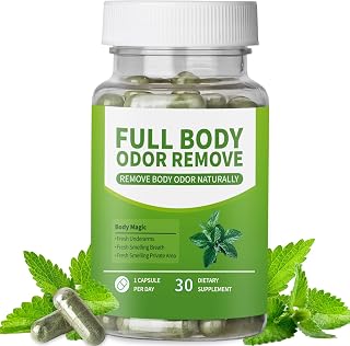 E-Bes Body Deodorant Capsules, Chlorophyll Capsules Body Magic, Deodorizing Supplement, Freshens Underarms, Private Parts, Breath, Make You Whole Feels Fresh and Confident-30 PCS 1 PCS Per Day