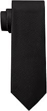 KOOELLE Men's Ties Solid Pure Color Plain Neckties Formal Black Ties For Men