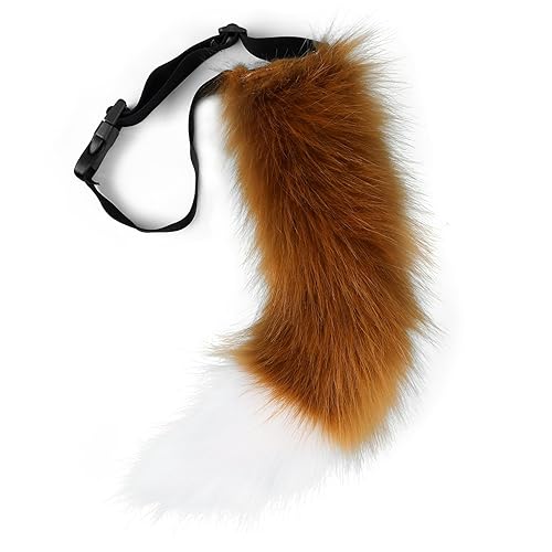 BANLAN Faux Fur Fox Costume Cat Tail Cosplay Halloween Christmas Party Costume, One Size - Brown