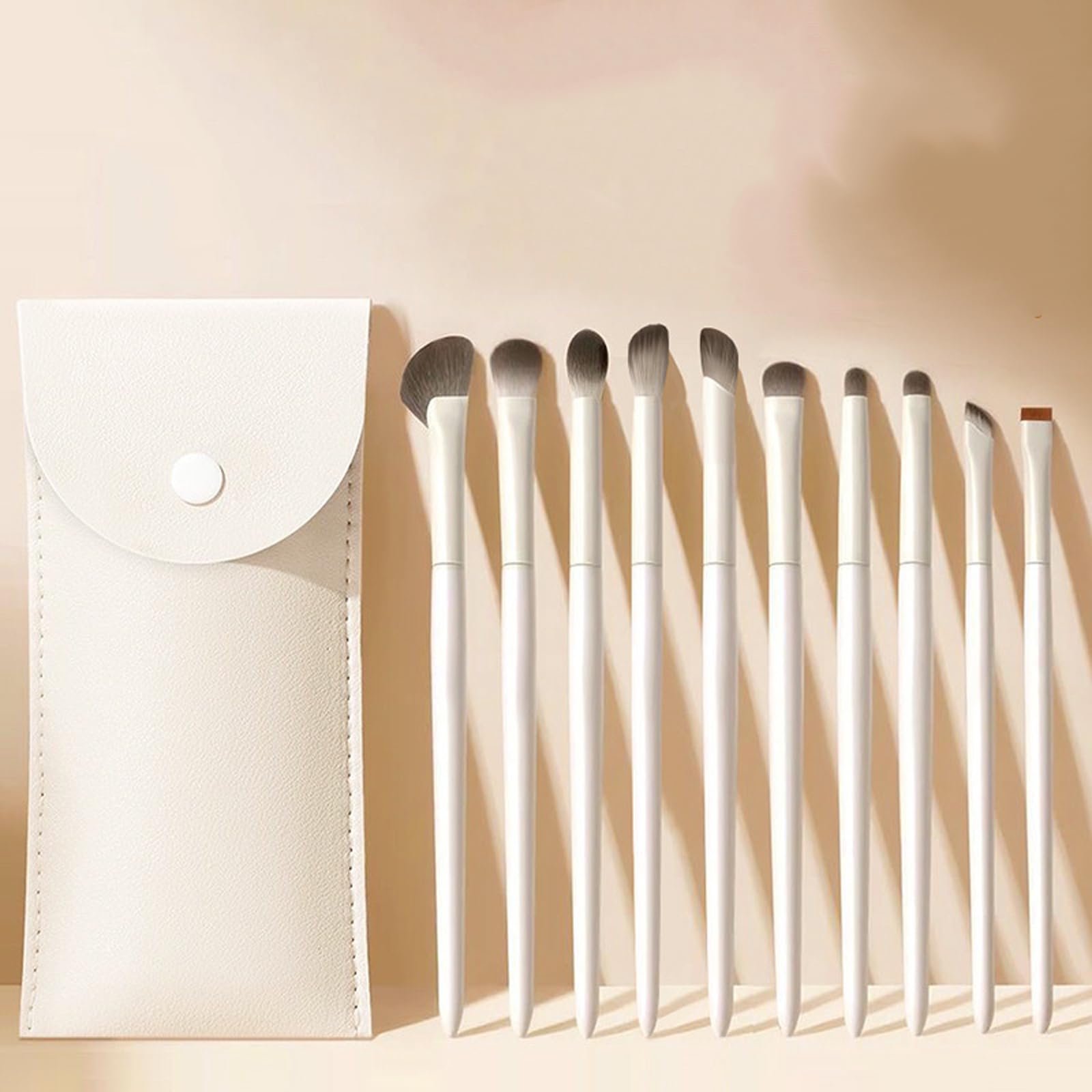 Makeup Brushes With Bag,10 Pcs Makeup Brushes Premium Synthetic Foundation Powder Contour Blush Concealers Eye Shadow Eyeliner Blending Face Brush Set Travel Makeup Brush Set