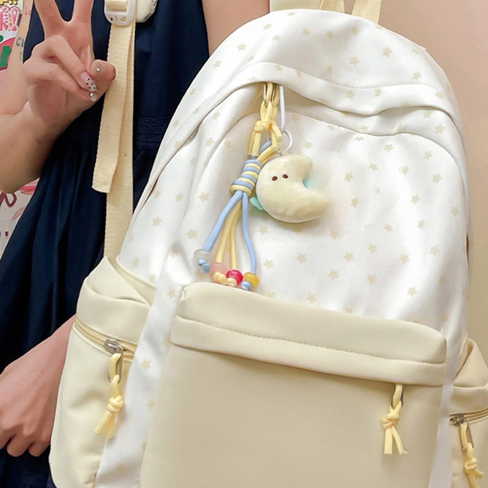 Zaino capacità Borsa per laptop Zaini casual Borsa da scuola per studenti Stampa stella Borsa da viaggio per studenti per adolescenti