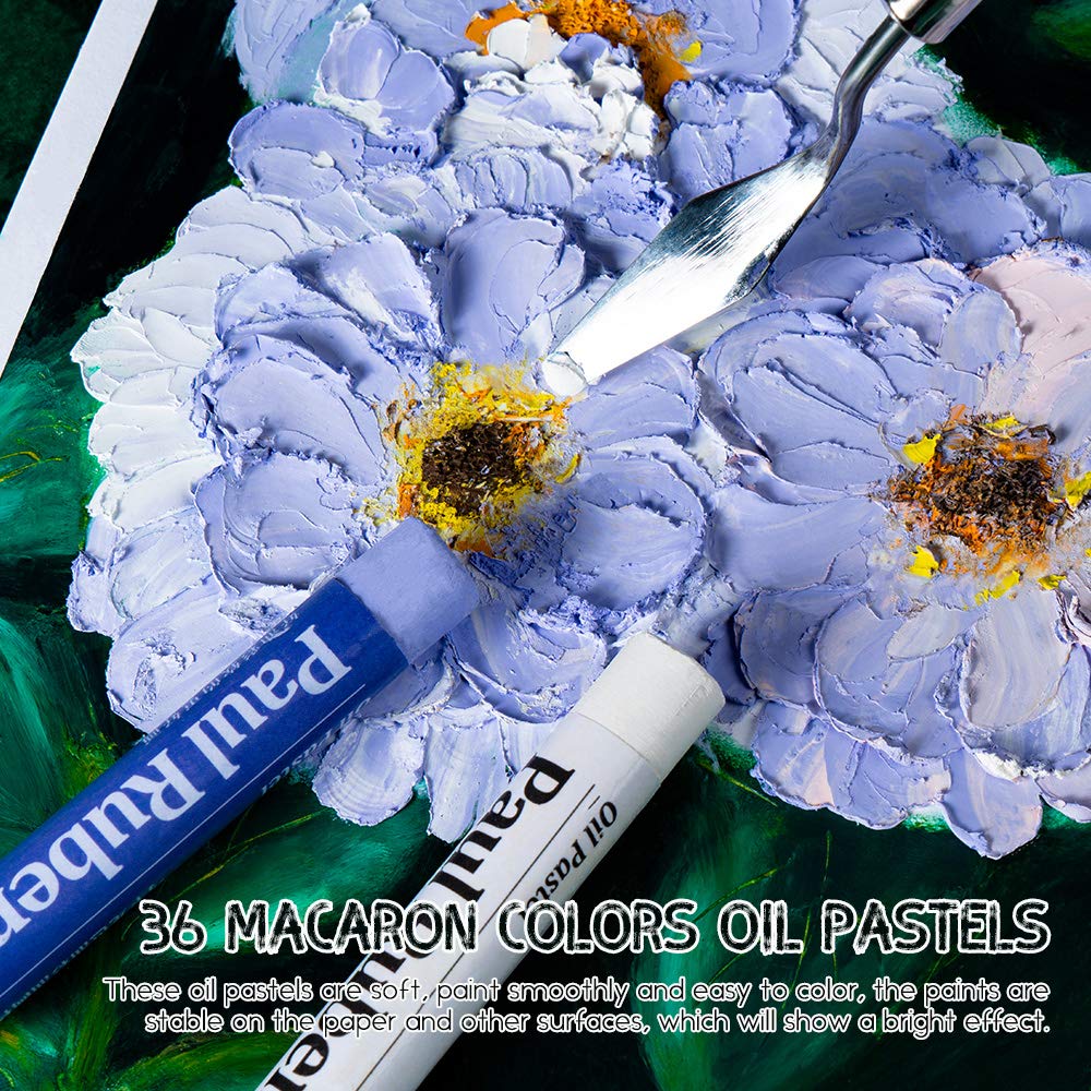 Paul Rubens Oil Pastels Set, 36 Macaron Colours Soft Pastel with Arrtx