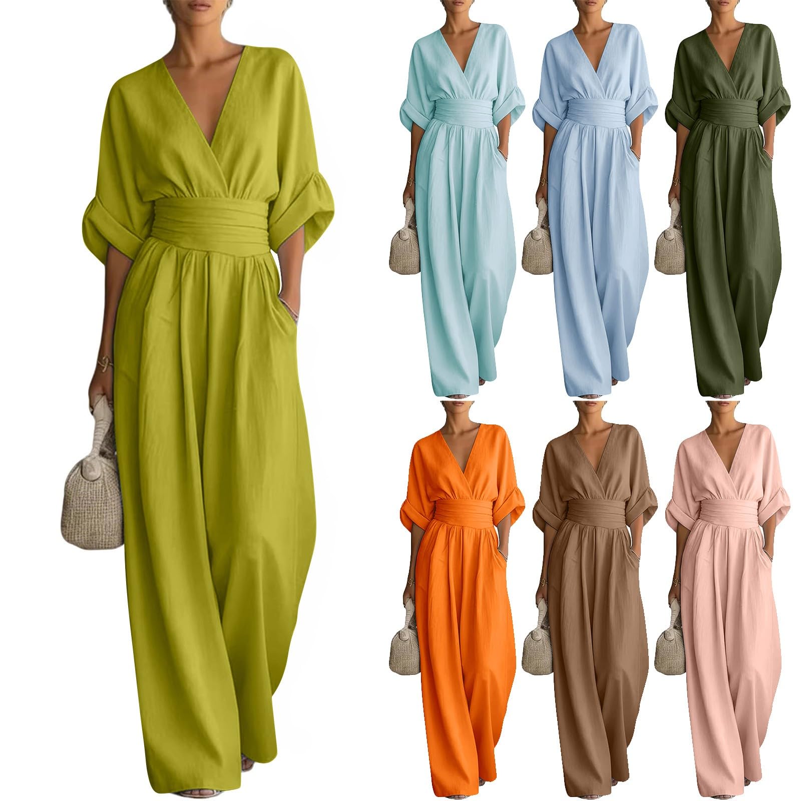 Jumpsuit Damen Elegant Für Hochzeit Overall Festlich Lang Tailliert