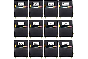 Black Chairback Buddy Pocket Chart - 12 Packs