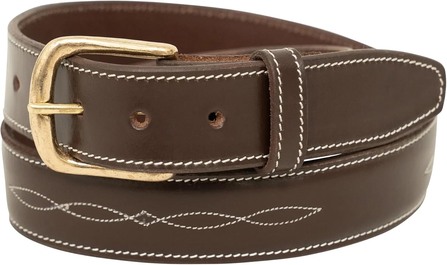 Huntley Equestrian Fancy Stitched Belt, 1.5" Inches Width