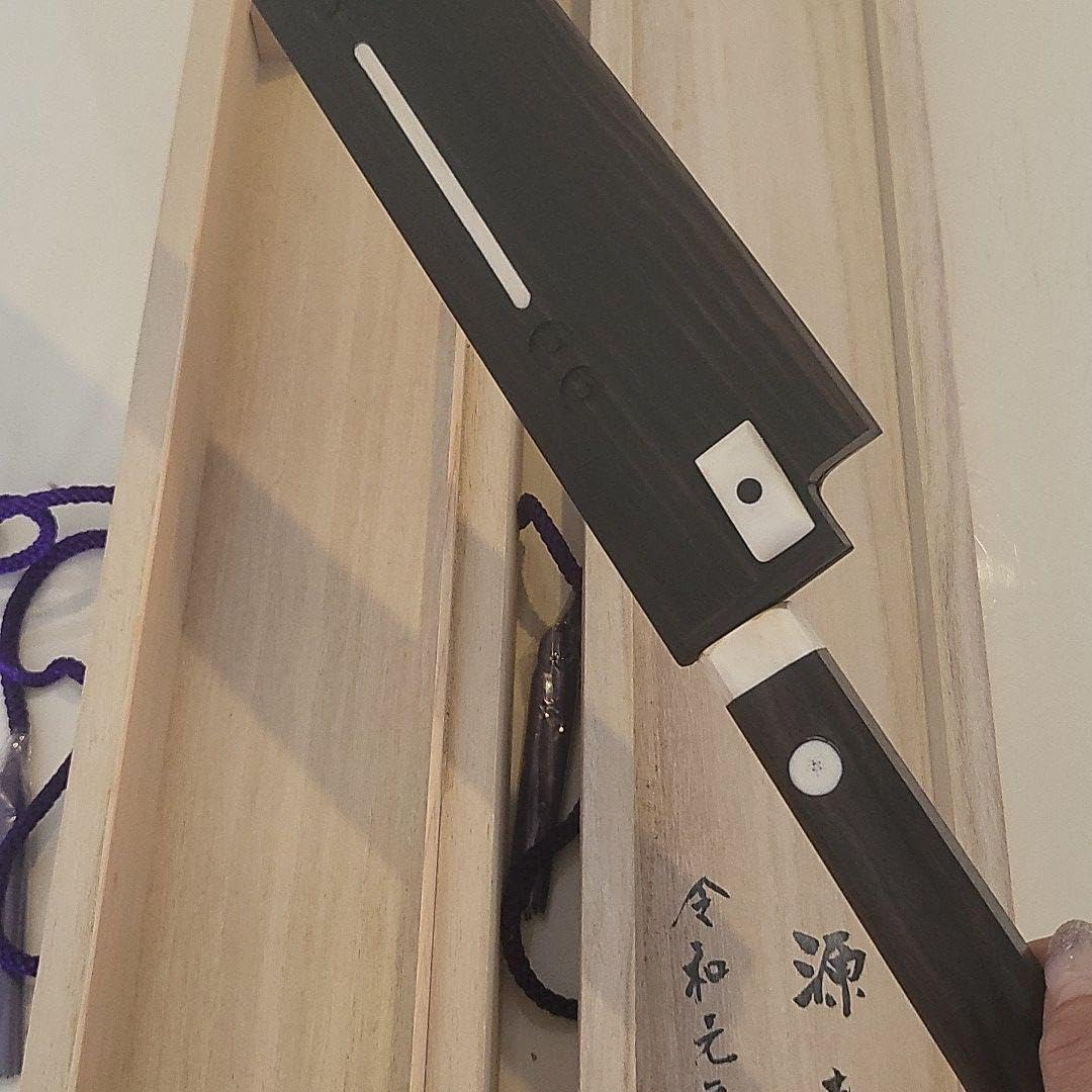 源泰邦 総黒檀 切りつけ包丁