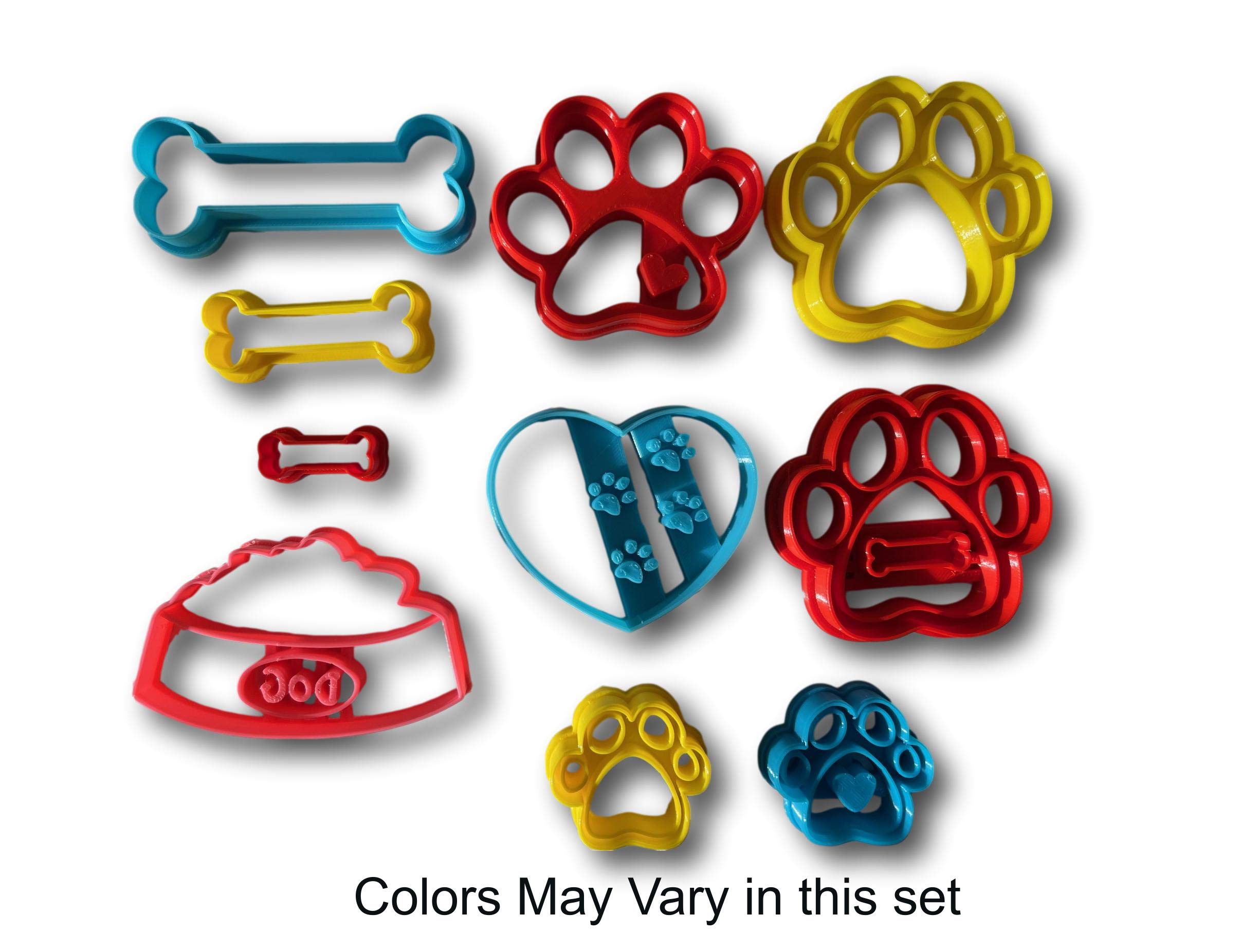 Dog Bone and Paw Limited Edition Cookie Cutter Set of 10