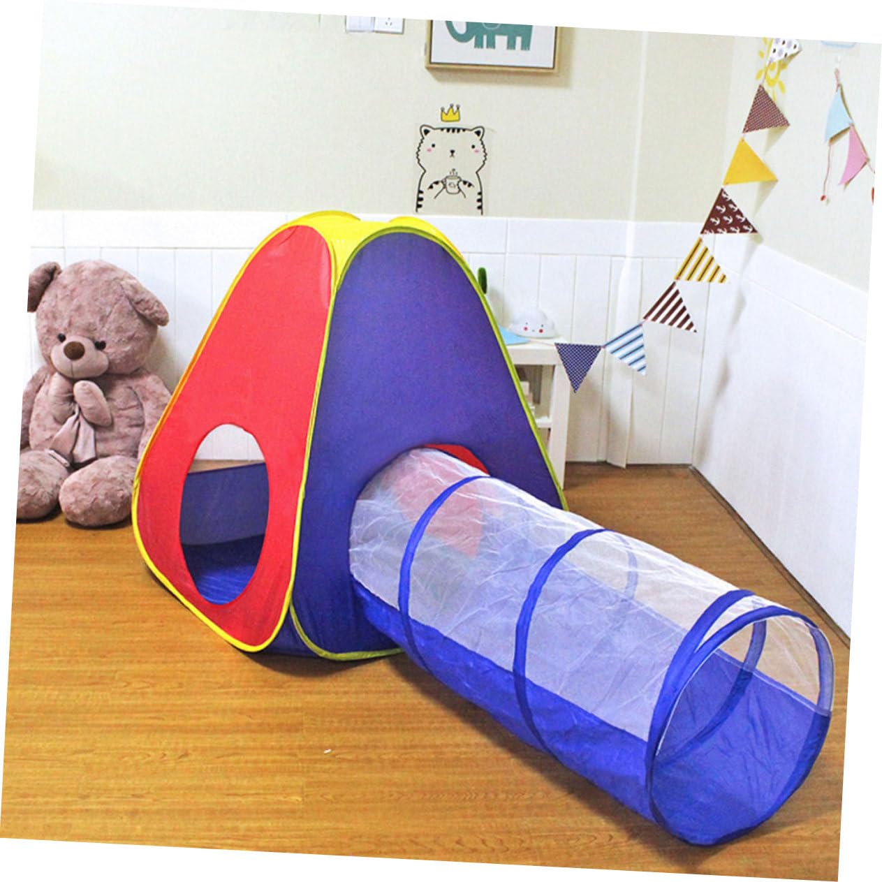 TOYANDONA Gioco Facile Pezzi 2 Poliestere Bambini in per Tunnel Creativo Portatile da Montare Interno Giochi Quotidiani di Feste Compleanno