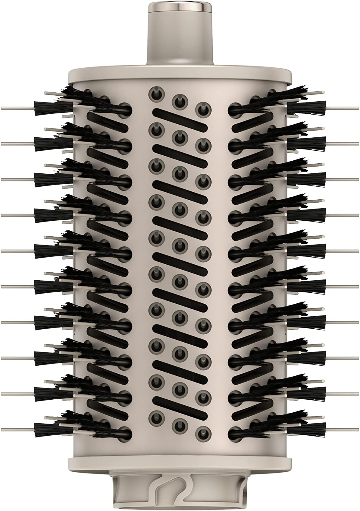 FlexStyle Round Hot Air Brush Attachment for Blow Dryers, Hair Styling Tool for Straight, Wavy, Curly, and Coily Hair, Stone