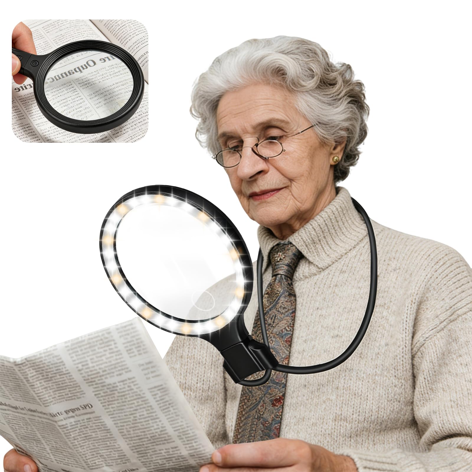 Loupe HD pour livres et petits caractères contre la fatigue oculaire