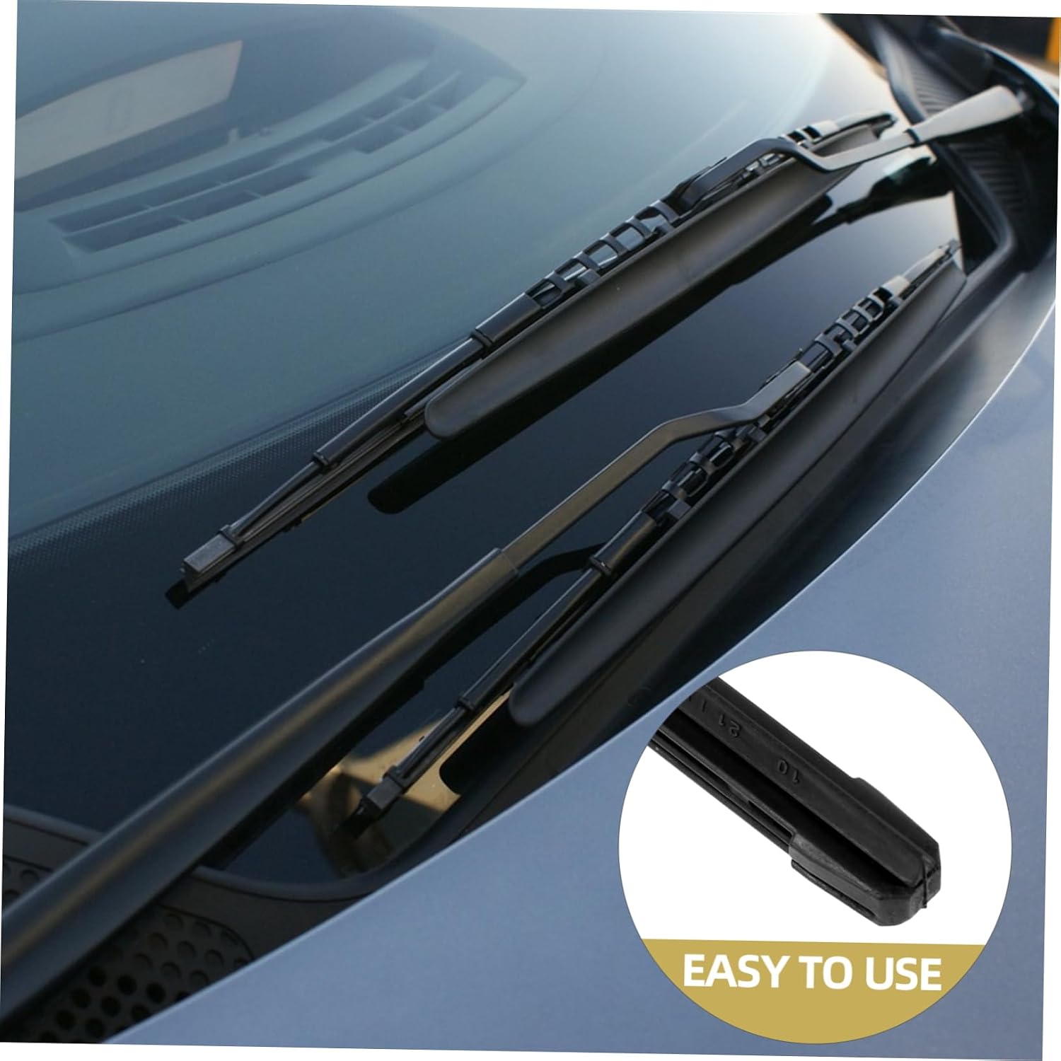 Ciieeo 2pcs Windshield Wiper Refills Wiper Strips for Visibility Easy Installation Compatible Standard Models