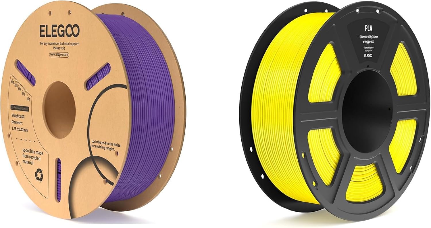 PLA Filament Purple 1KG & PLA Filament Yellow 1KG