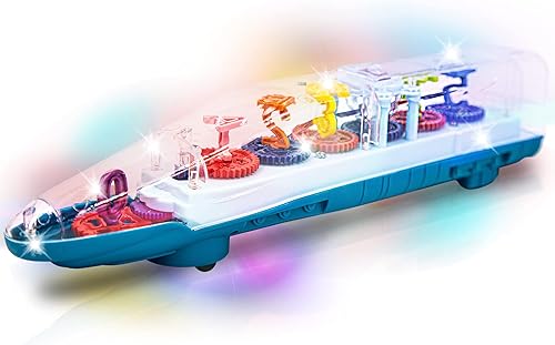 ArtCreativity Juguete transparente iluminado para niños (tren grande)