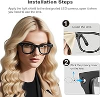 Vista 5 de Kit de accesorios para lentes inteligentes compatible con R.ayB.an/Oa.kley Me-ta Way.farer/Head.liner/Sky.ler, 3 cubiertas de privacidad