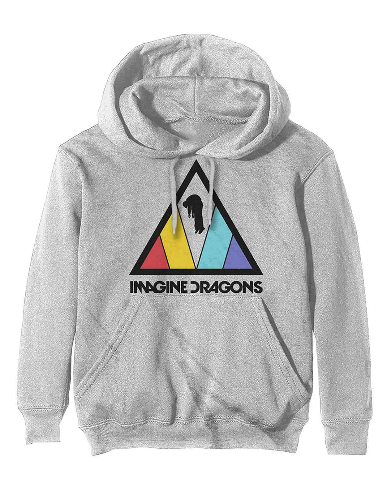 Imagine Dragons Hoodie Triangle Band Logo Official Off White Pullover Unisex M