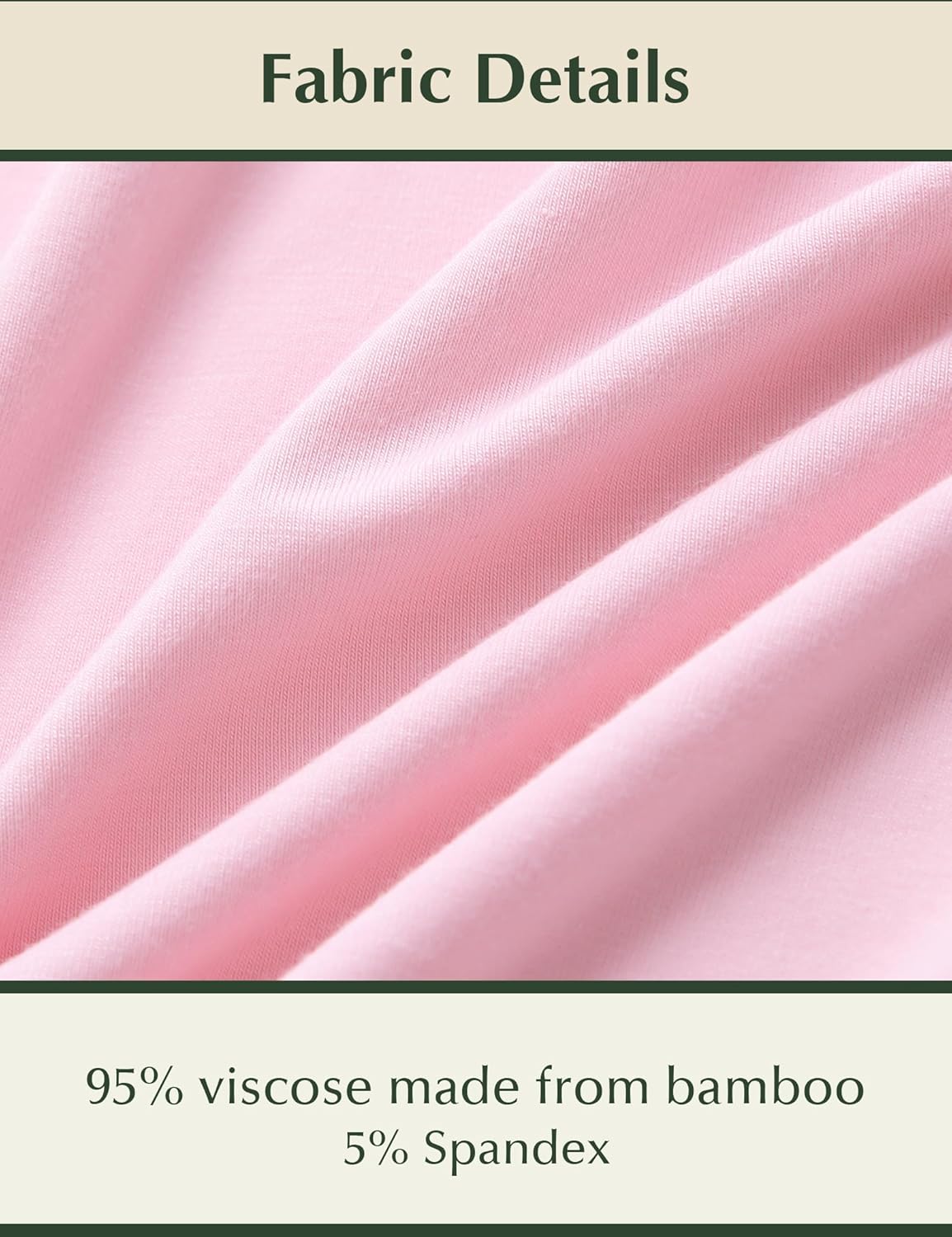 GYS Bamboo Viscose Women's Nightgowns Classic Short Sleeve V Neck Sleep Dress - Image 5