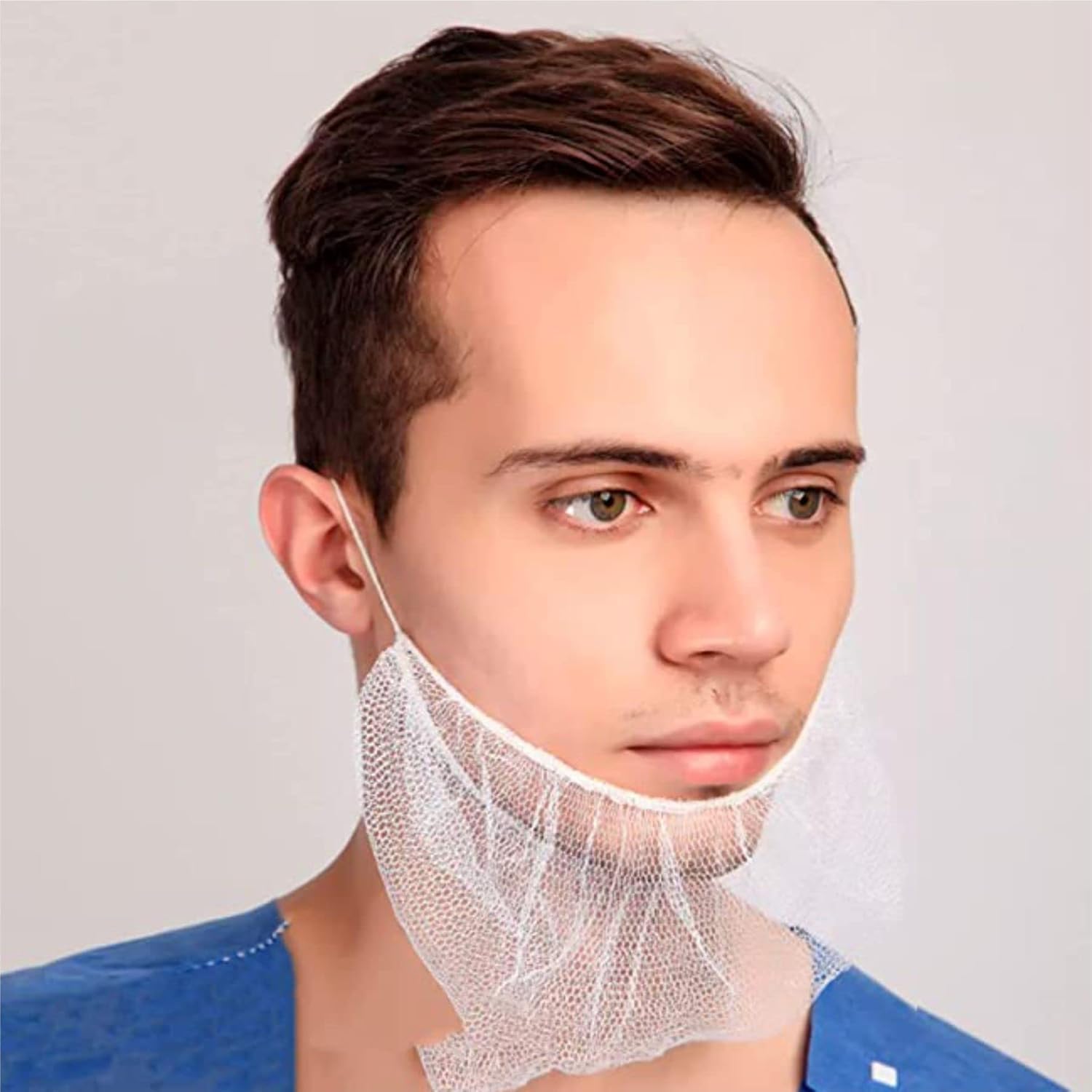 Beard Cover, Lightweight/Breathable, 18 in Dia, Spunbond Polypropylene, Case of 10