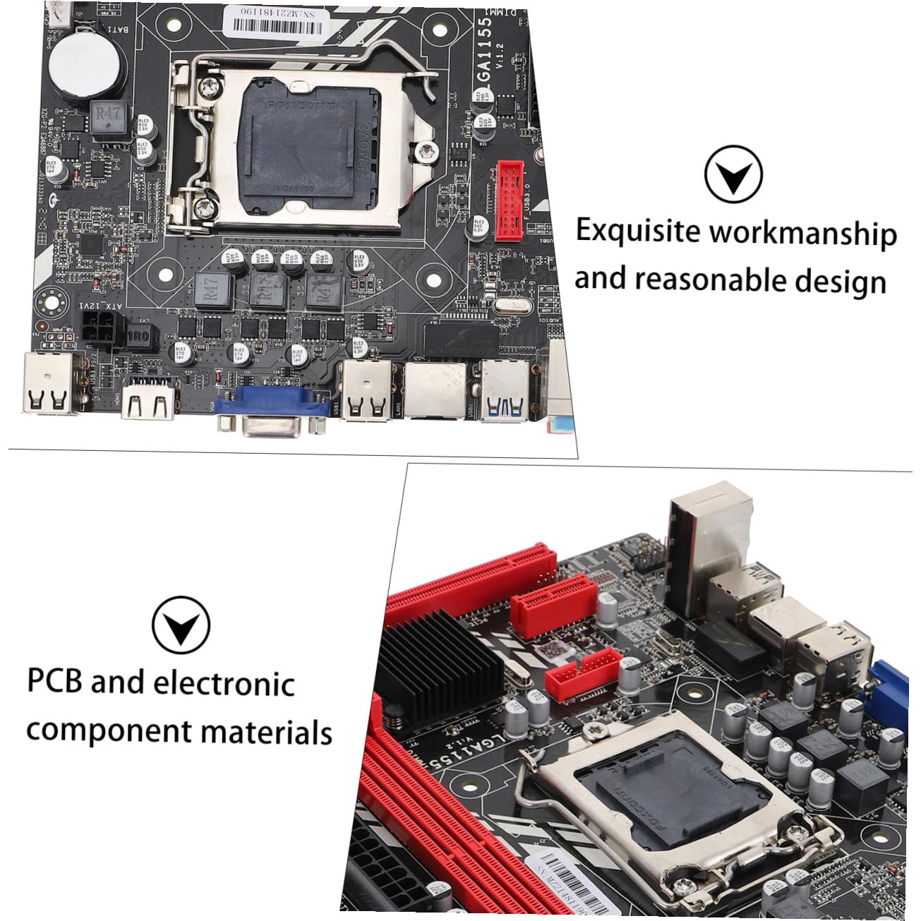 Płyta Główna Podwójna Płyta Główna Komputera Czarna Płytka Pcb