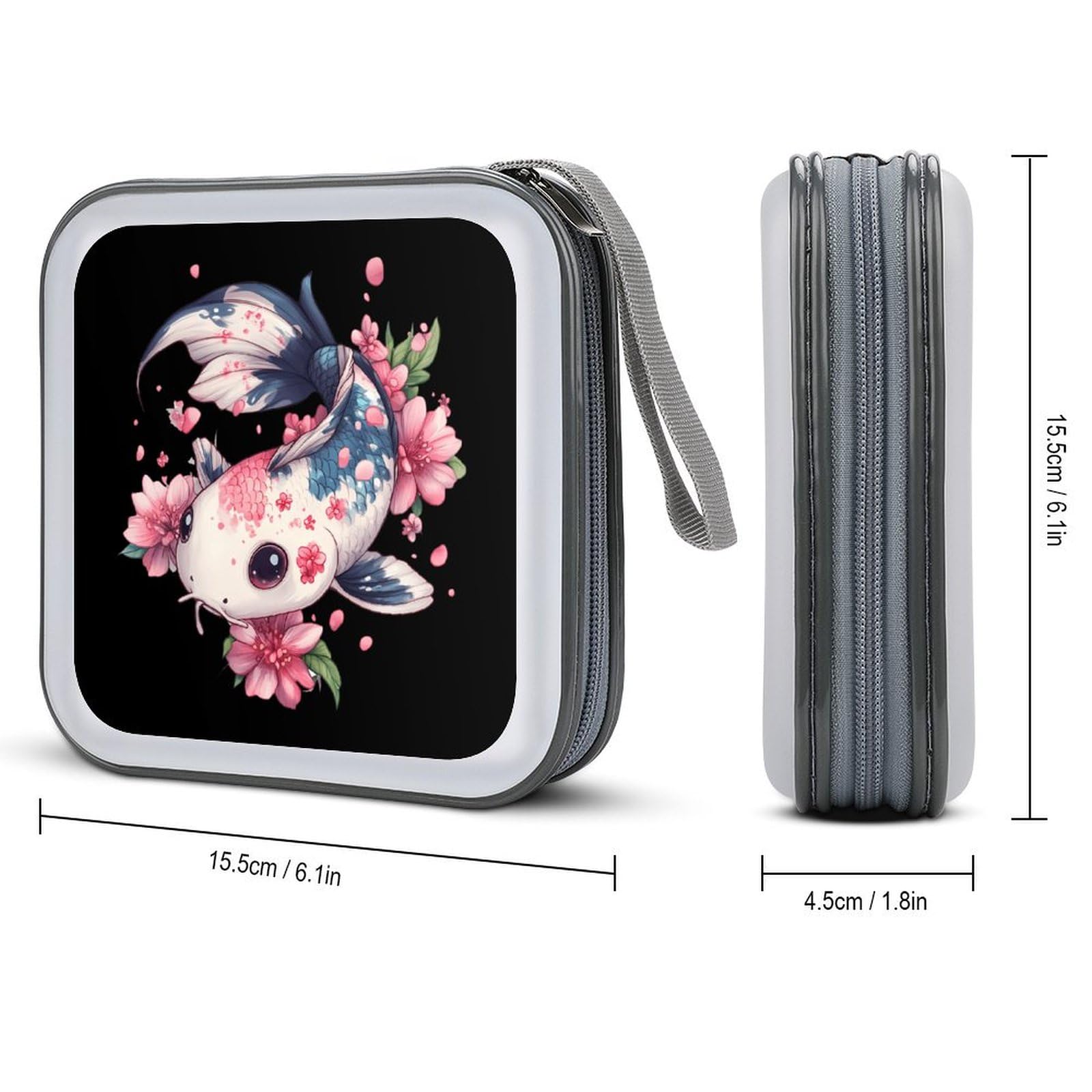 Japan Fish CD Case Portable DVD Holder Storage Organizer for Home Travel