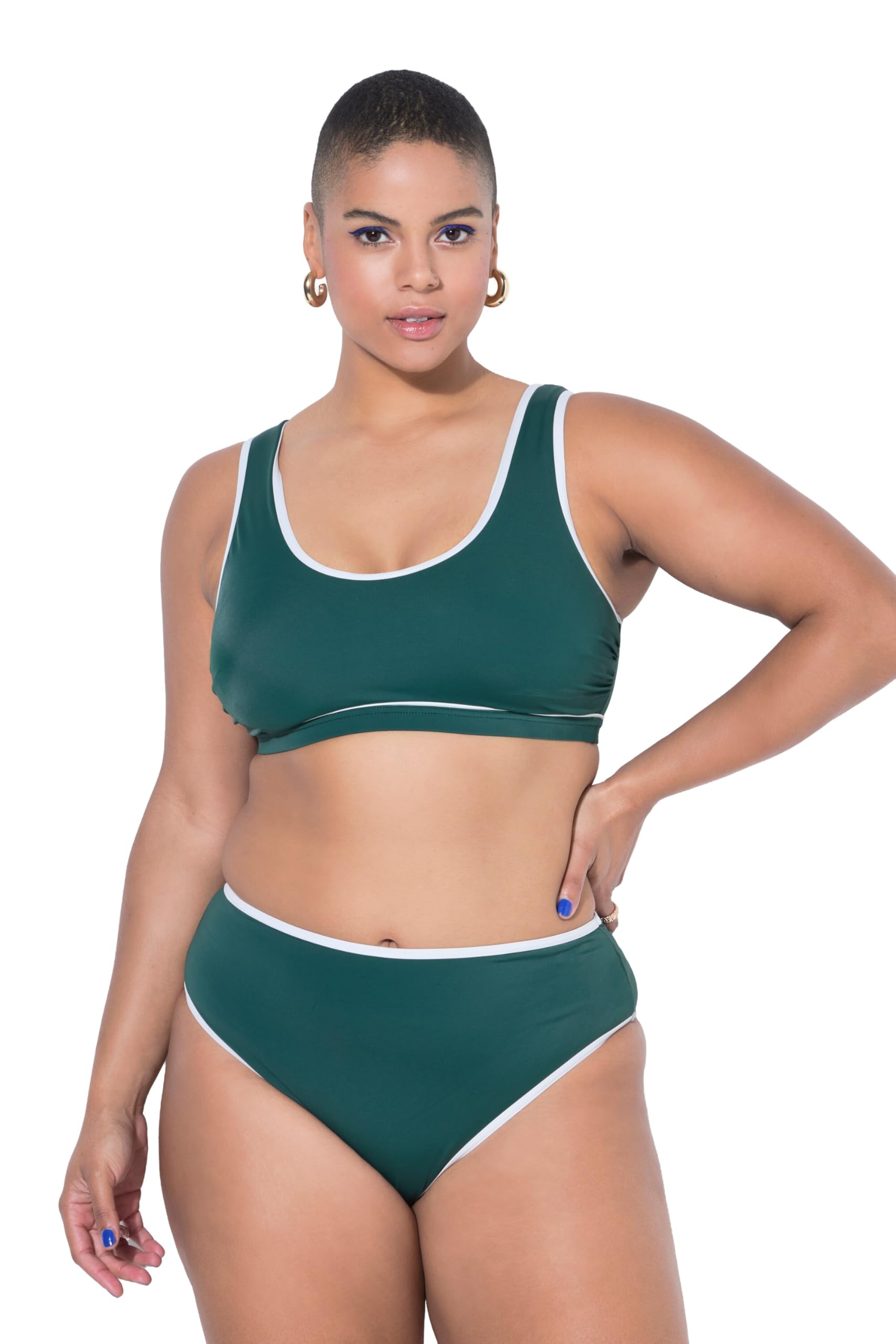 Studio Untold Damen große Größen Übergrößen Plus Size Bikini-Top, Paspel, Softcups 848999