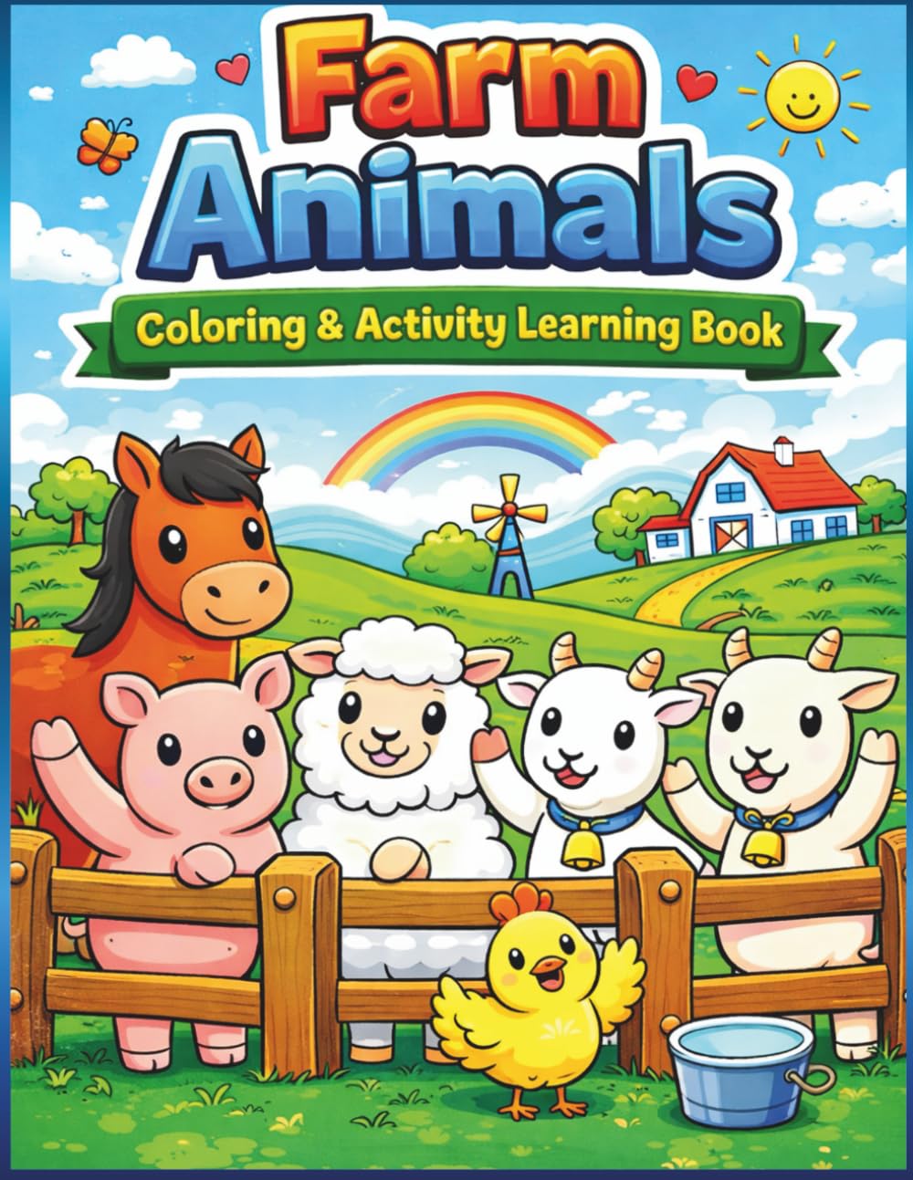 Farm Animals: Coloring & Activity Learning Book