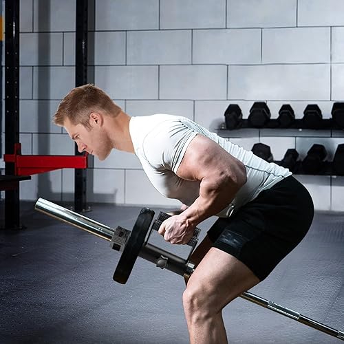 Miniatura 5 de SELEWARE Barra en V y barra en T para barra de pesas de 2 pulgadas, mango sólido de múltiples agarres, accesorio de fila en T con mango de goma